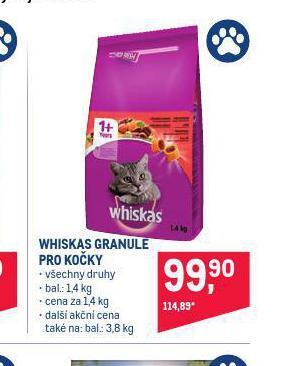 Makro Whiskas granule pro kočky nabídka