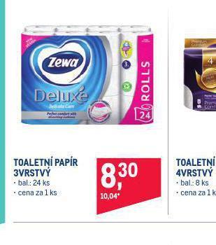 Makro Zewa deluxe toaletní papír nabídka