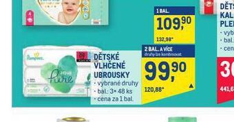 Makro Pampers dětské vlhčené ubrousky nabídka