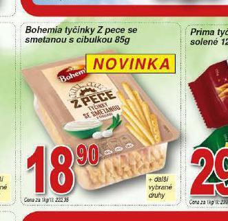 Lidl Bohemia tyčinky z pece se smetanou s cibulkou nabídka