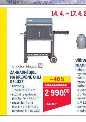 Makro Zahradní gril na dřevěné uhlí deluxe nabídka