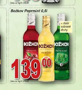 Lidl Božkov vaječný likér nabídka