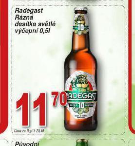 Lidl Pivo radegast rázná 10 nabídka