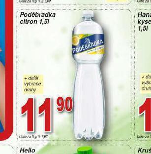 Lidl Poděbradka citron nabídka