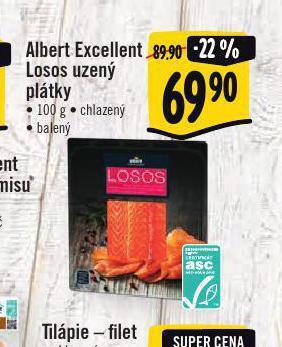 Albert Albert excellent losos uzený plátky nabídka