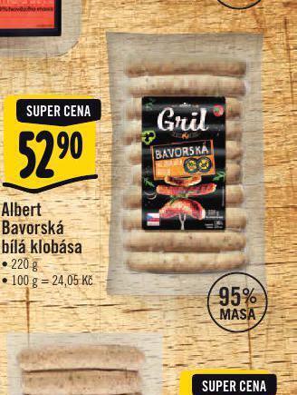 Albert Albert bavorská bílá klobása nabídka