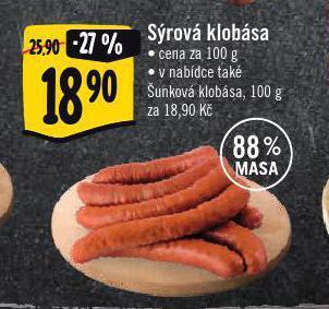 Albert Sýrová klobása nabídka