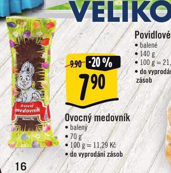 Albert Ovocný medovník nabídka
