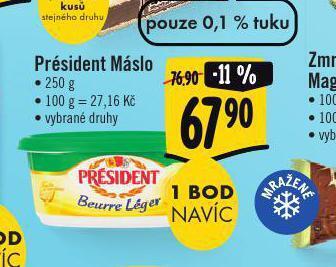 Albert Président máslo nabídka