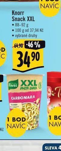 Albert Knorr snack xxl nabídka