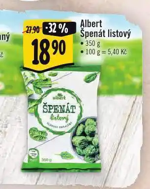 Albert Albert špenát listový nabídka