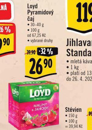 Albert Loyd pyramidový čaj nabídka