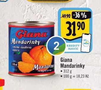 Albert Giana mandarinky nabídka