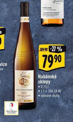 Albert Habánské sklepy nabídka