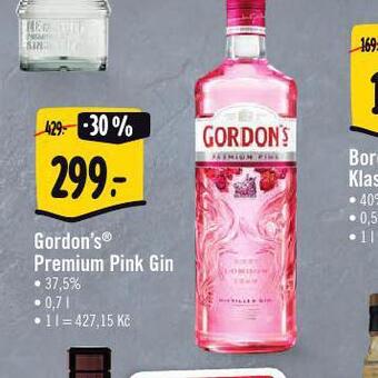 Albert Gordon´s premum pink gin nabídka