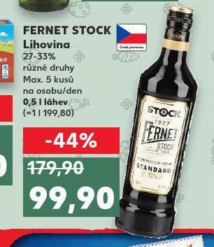 Kaufland Fernet stock nabídka