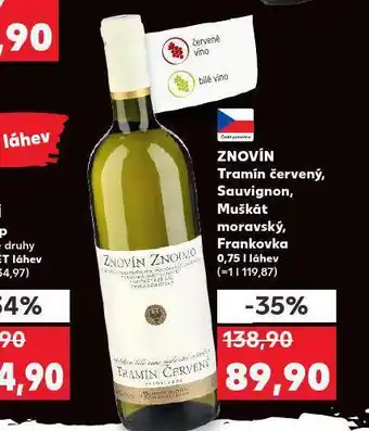 Kaufland Znovín tramín červený nabídka