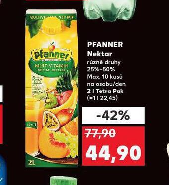 Kaufland Pfanner nektar nabídka