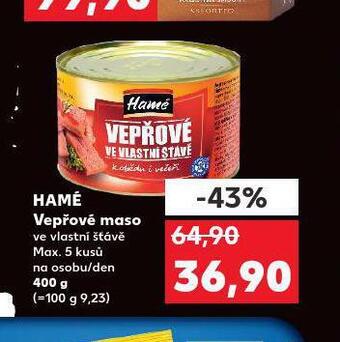 Kaufland Hamé vepřové maso nabídka