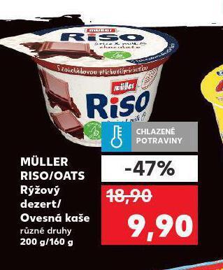 Kaufland Müller riso / oats rýžový dezert / ovesná kaše nabídka