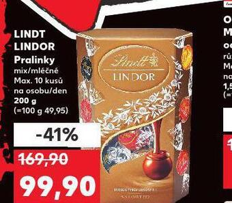 Kaufland Lindt lindor pralinky nabídka