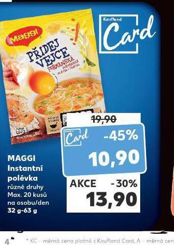 Kaufland Maggi instantní polévka nabídka