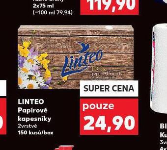 Kaufland Linteo papírové kapesníky nabídka
