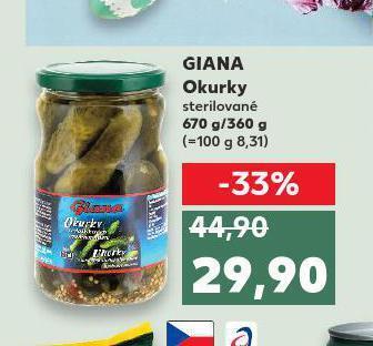 Kaufland Giana okurky nabídka