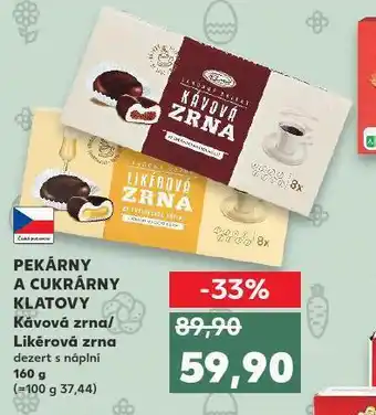 Kaufland Kávová zrna dezert s náplní nabídka