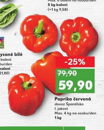 Kaufland Paprika červená nabídka
