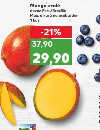 Kaufland Mango zralé nabídka