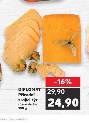 Kaufland Diplomat přírodní zrající sýr nabídka
