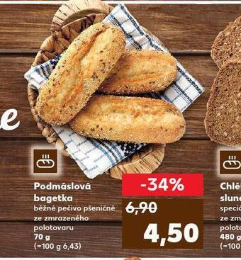 Kaufland Podmáslová bagetka nabídka
