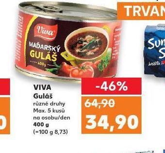 Kaufland Viva guláš nabídka