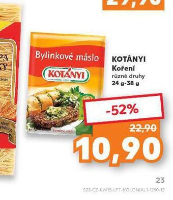 Kaufland Kotányi koření nabídka