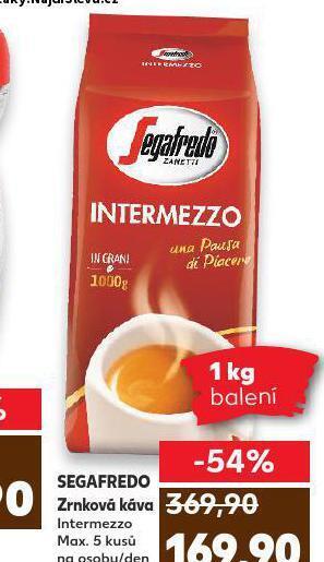 Kaufland Segafredo zrnková káva nabídka