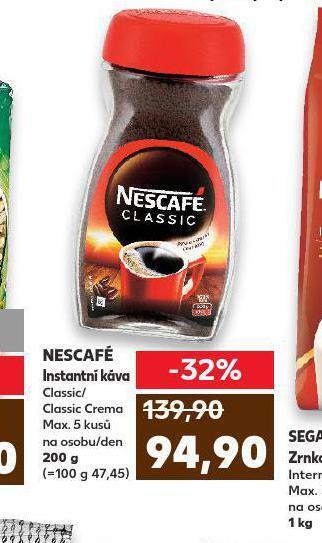 Kaufland Nescafé instantní káva nabídka