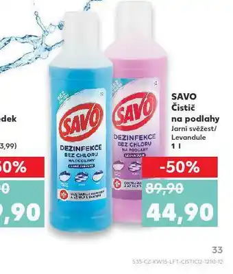 Kaufland Savo čistič na podlahy nabídka