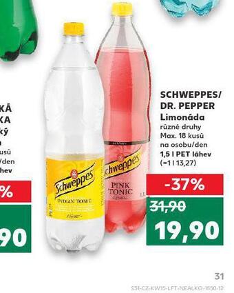 Kaufland Schweppes / dr. pepper nabídka