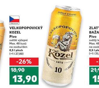 Kaufland Pivo velkopopovický kozel 10 nabídka