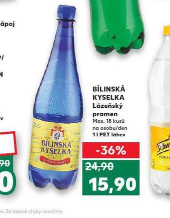 Kaufland Bílinská kyselka lázeňský pramen nabídka