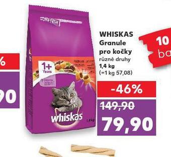 Kaufland Whiskas granule pro kočky nabídka