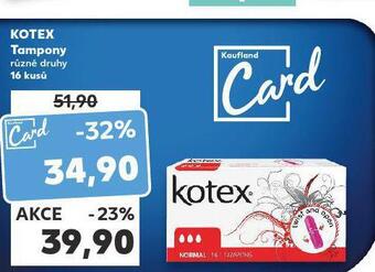 Kaufland Kotex tampony nabídka