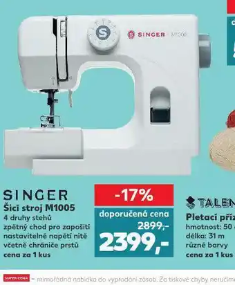 Kaufland Singer šicí stroj nabídka