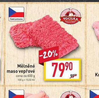 Billa Mělněné vepřové maso nabídka