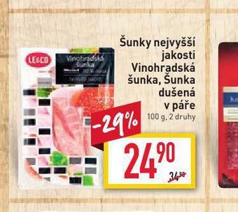Billa Vinohradská šunka nabídka