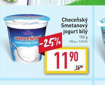 Billa Choceňský smetanový jogurt nabídka