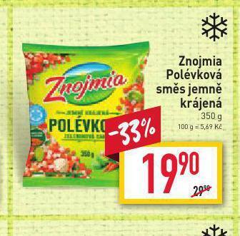 Billa Znojmia polévková směs jemně krájená nabídka