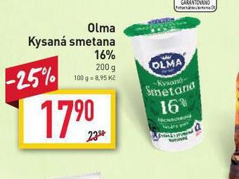 Billa Olma kysaná smetana 16% nabídka