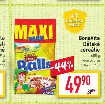 Billa Bonavita dětské cereálie nabídka